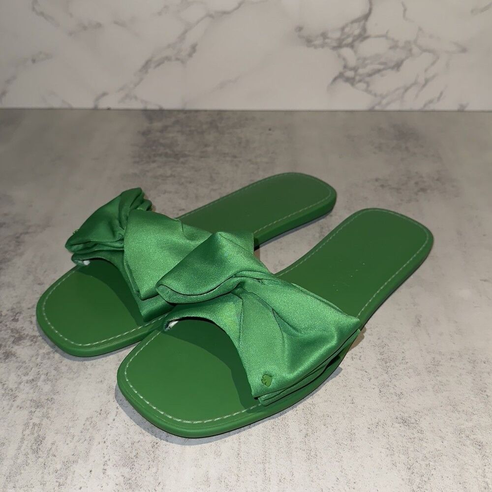 Kate Spade Women's Green Bikini Bow Slide Sandal 8.5 B (M) $128 Retail - Picture 5 of 8
